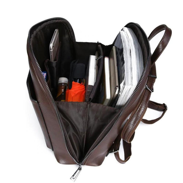 Saskia – Classic Double Zipper Backpack