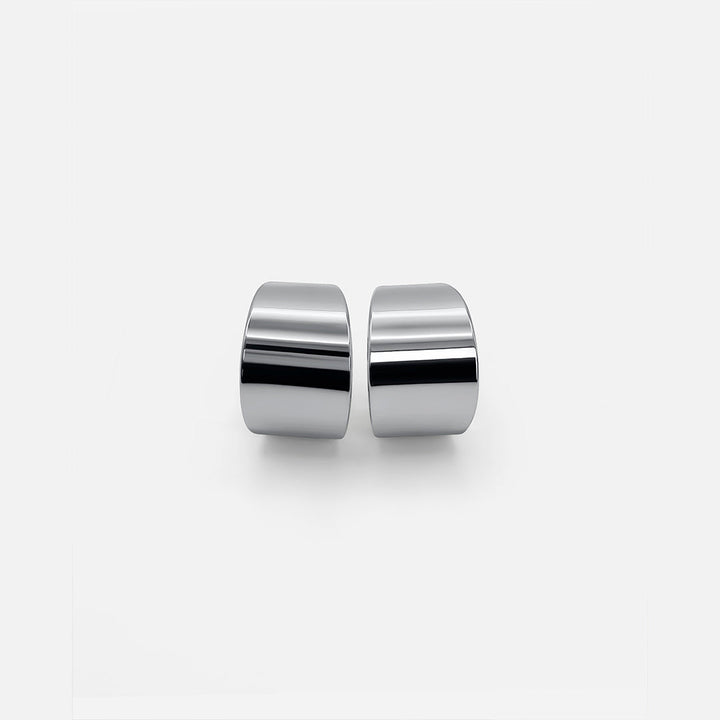 Glossy Hoops Silver