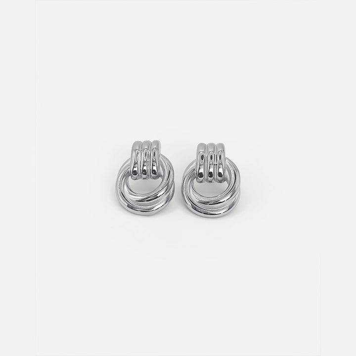 Double Knot Earrings Silver