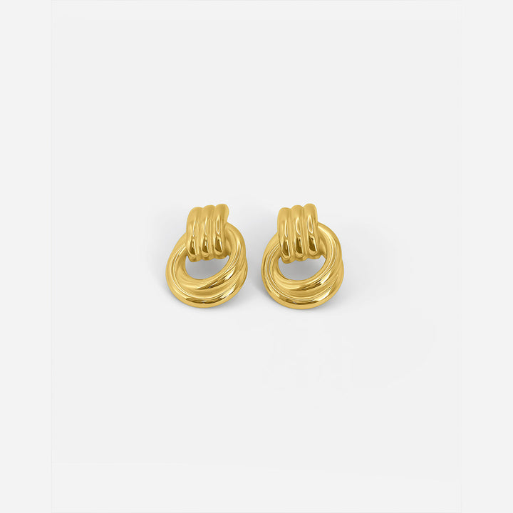 Double Knot Earrings Gold