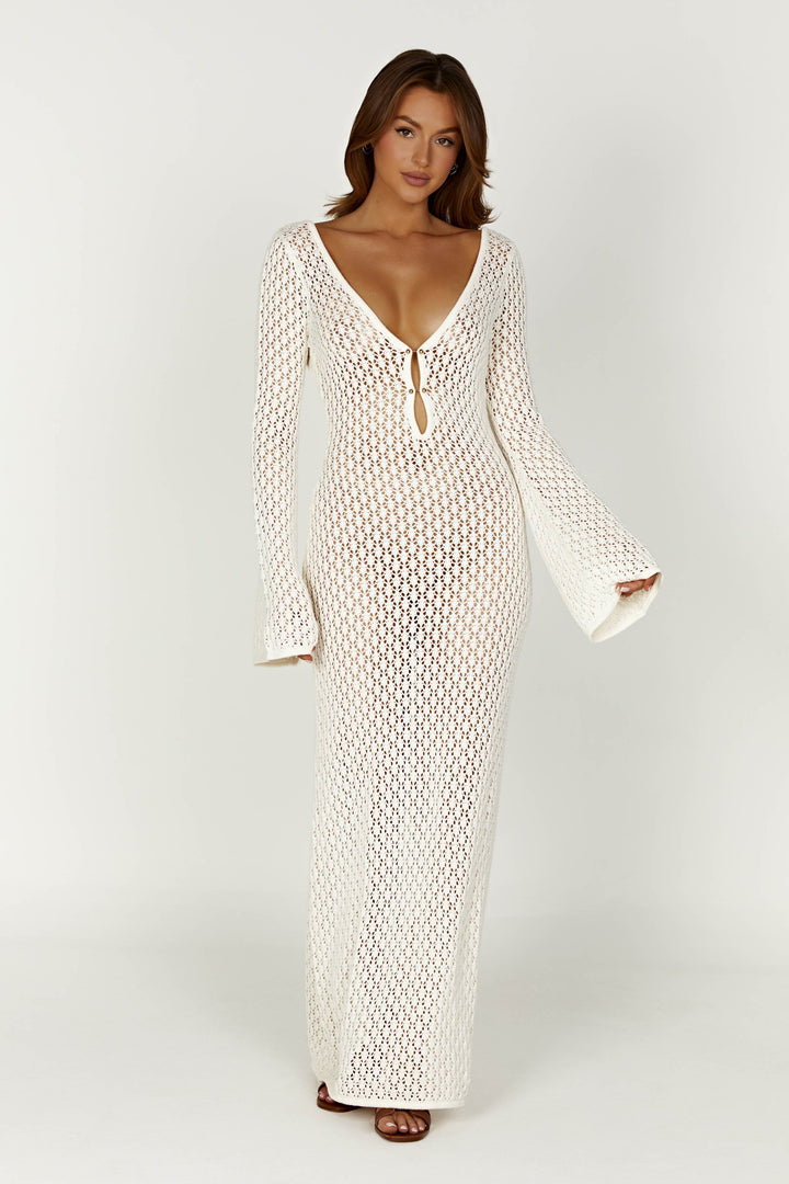 Claire - Elegant White Maxi Dress