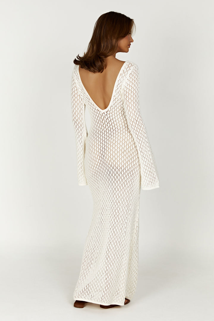 Claire - Elegant White Maxi Dress