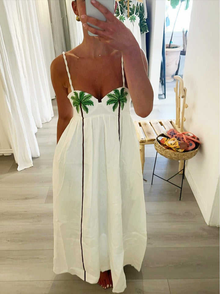 Sally  - Palm Oasis Maxi Dress