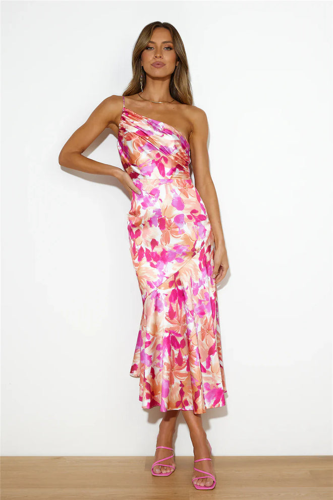 Eliza - One-Shoulder Midi Dress