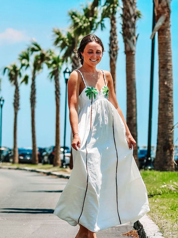 Sally  - Palm Oasis Maxi Dress