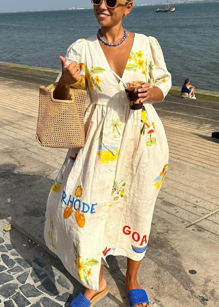 Chyna - Mediterranean Maxi Dress