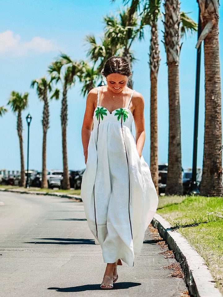 Sally  - Palm Oasis Maxi Dress