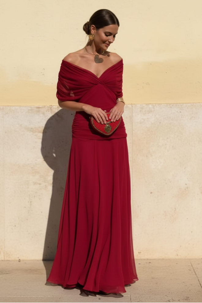 Valentina | V-neck Maxi Dress