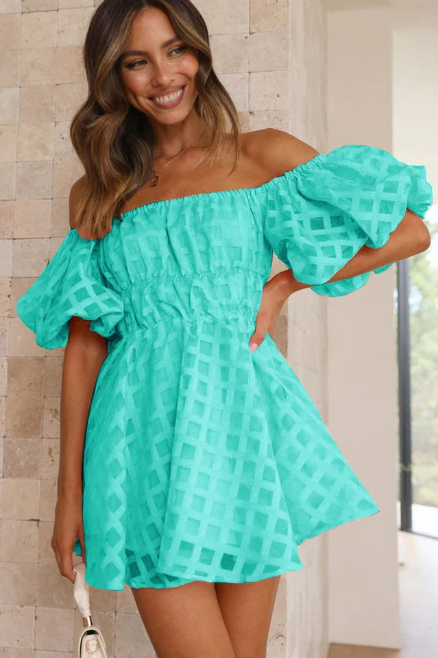 Evie - Puff Sleeve Mini Dress