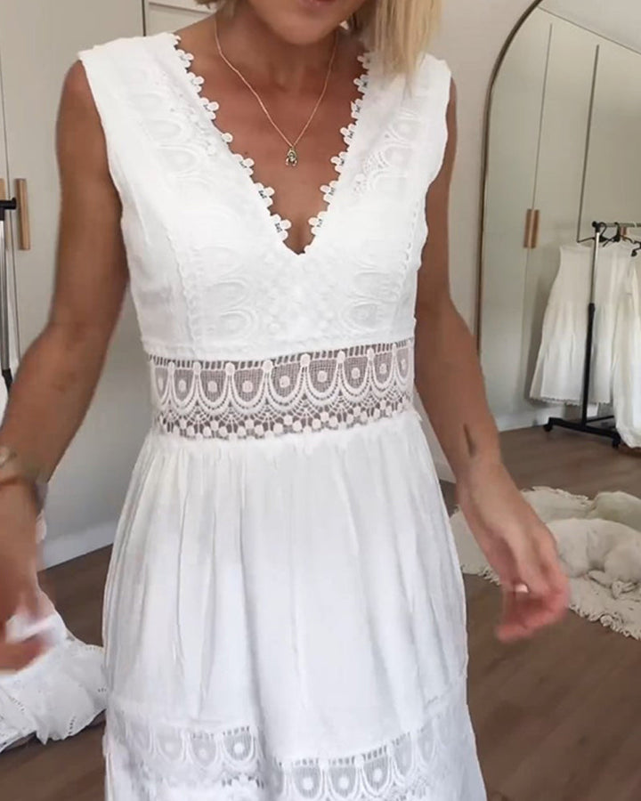 Indra - Lace Boho Maxi Dress