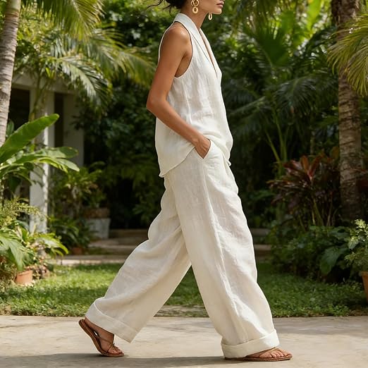 Ainhoa | Two-Piece Linen-Textured Set