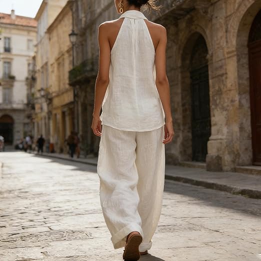Ainhoa | Two-Piece Linen-Textured Set