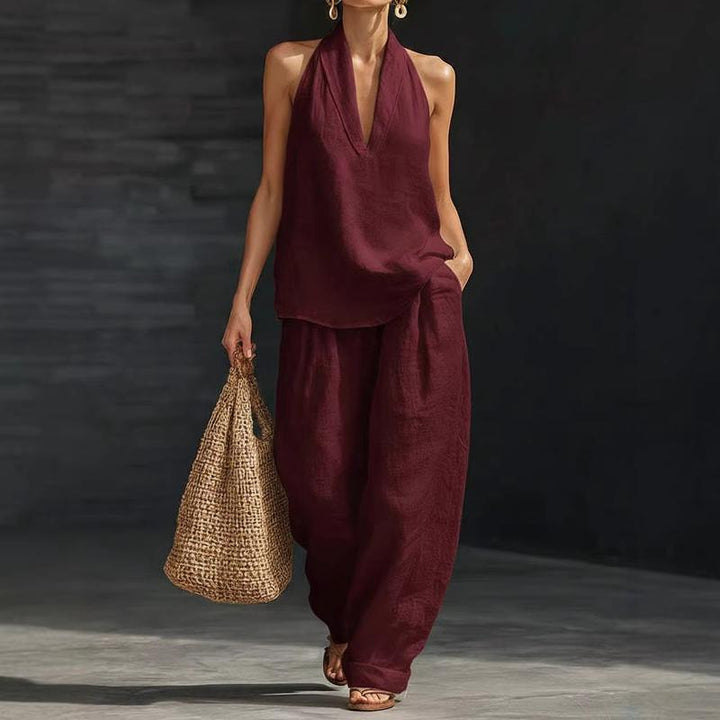 Ainhoa | Two-Piece Linen-Textured Set