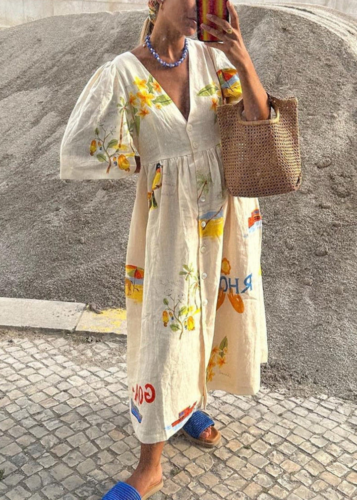 Chyna - Mediterranean Maxi Dress
