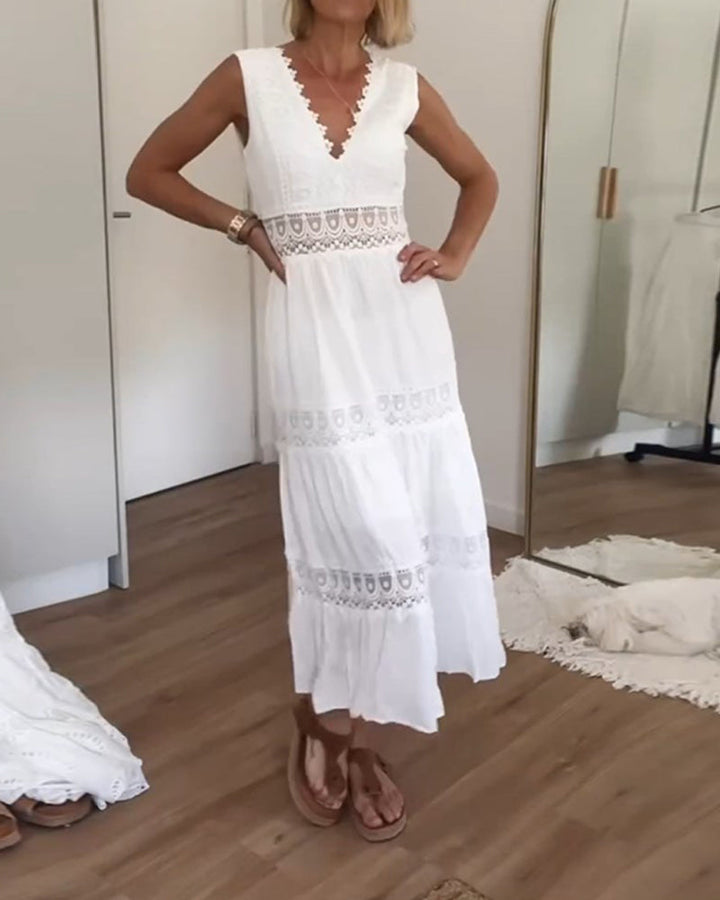 Indra - Lace Boho Maxi Dress