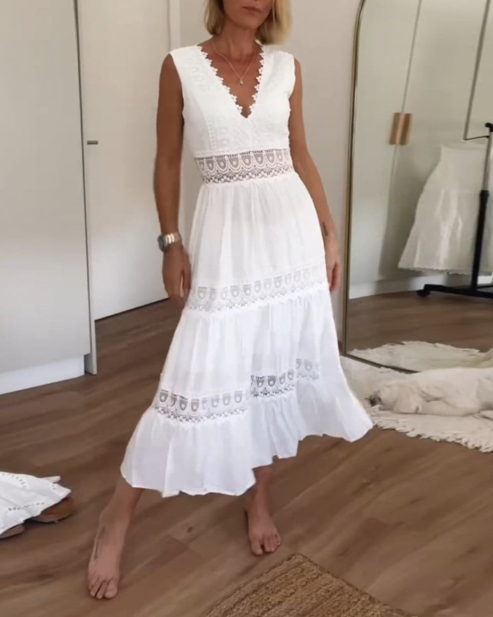 Indra - Lace Boho Maxi Dress