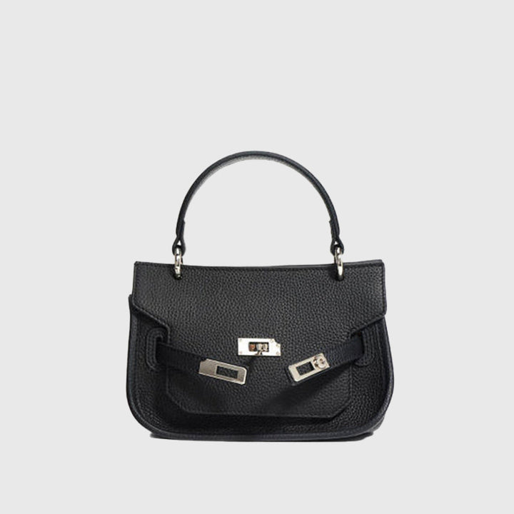 Metal Double Buckle Handheld Kelly Bag