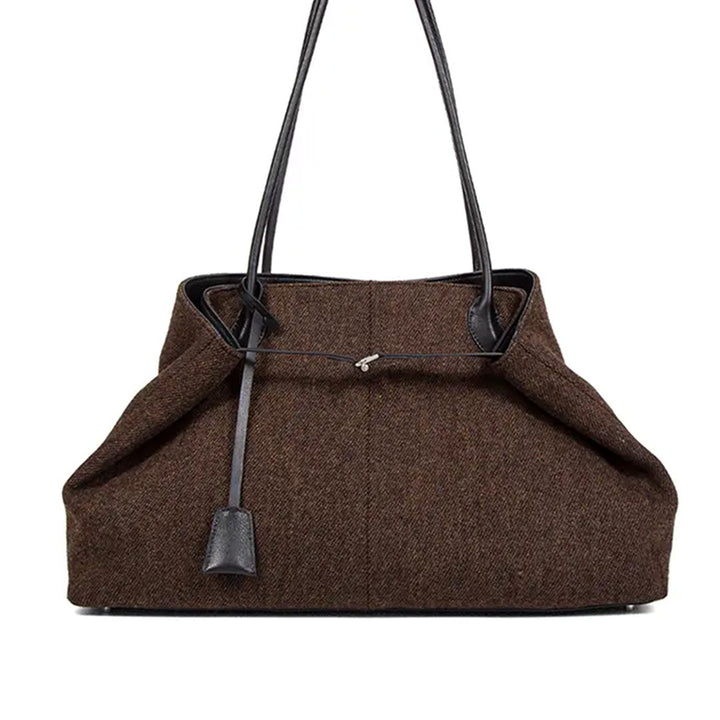 Woolen Shearling Top Handle Shoulder Crossbody Bag