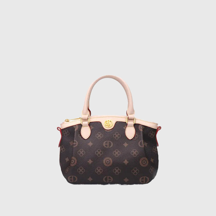 Vintage Print Large Hobo Dumpling Tote Bag