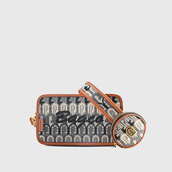 G-Jacquard Fabric Camera Crossbody Bag