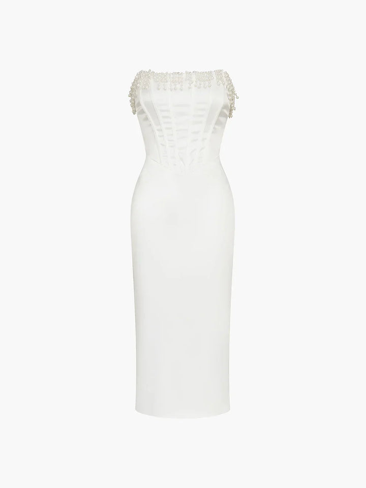 Zahra - Stunning Satin Midi Dress