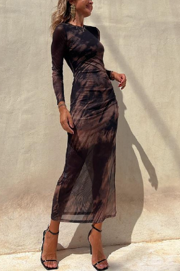 Nina™ | Mesh Long-Sleeved Dress