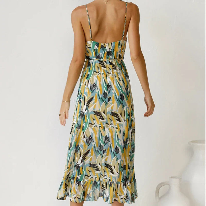 Clara- Elegant Printed Midi Dress