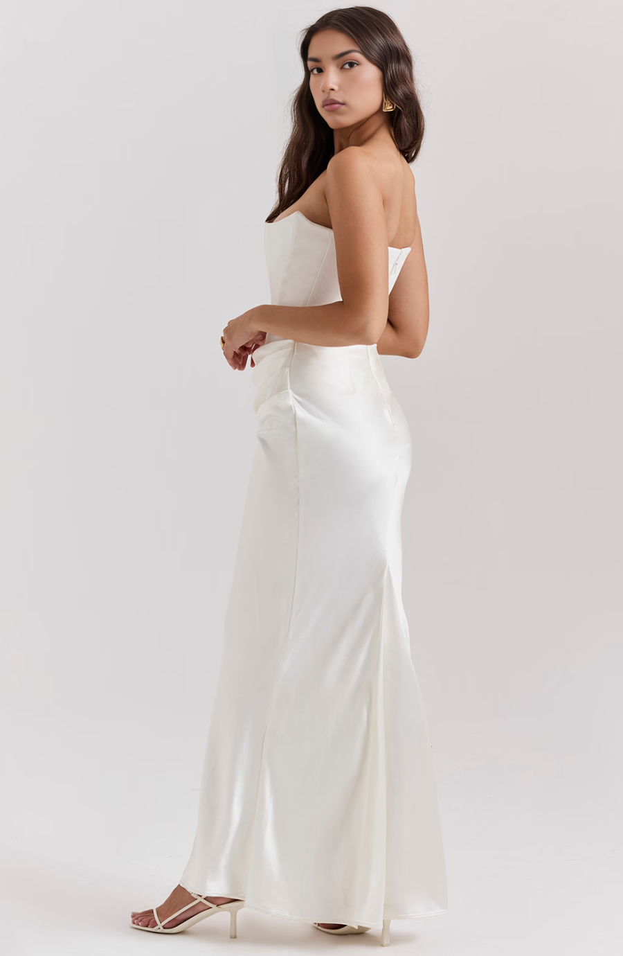 Nylaen ™ | Strapless pleated maxi dress