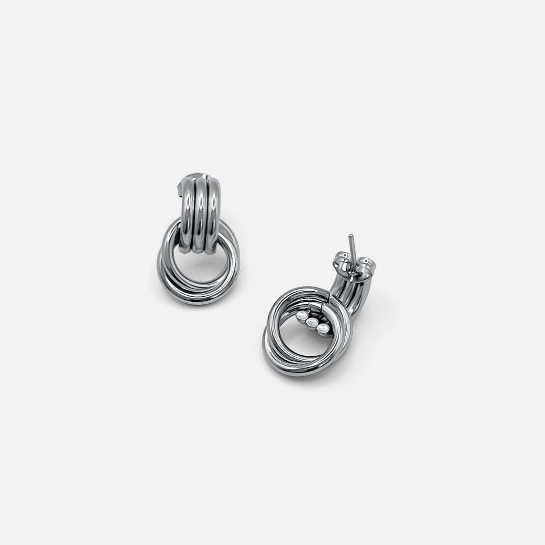 Mini Knot Earrings Silver