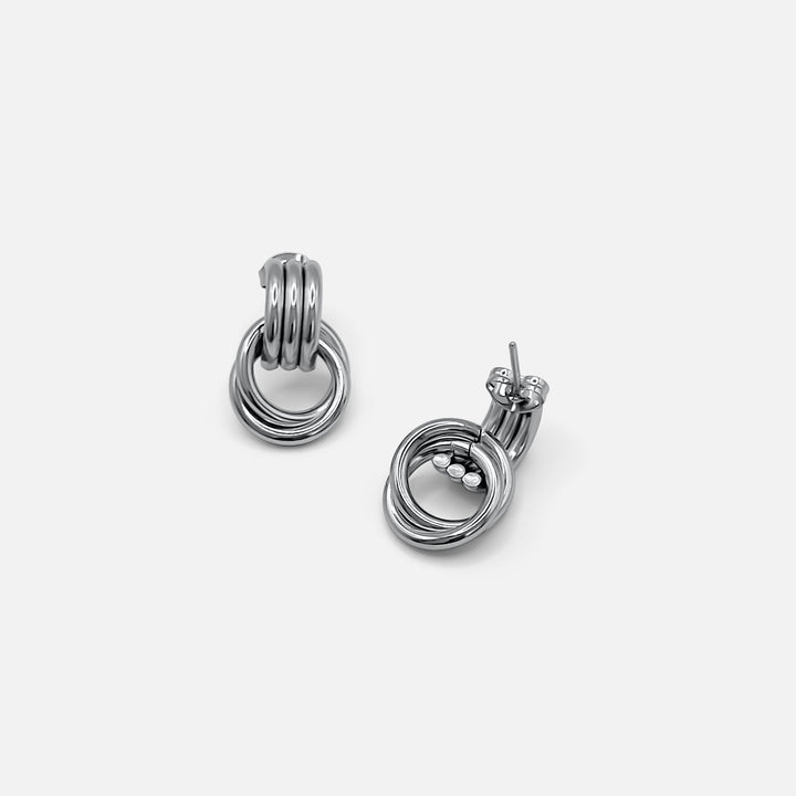 Mini Knot Earrings Silver