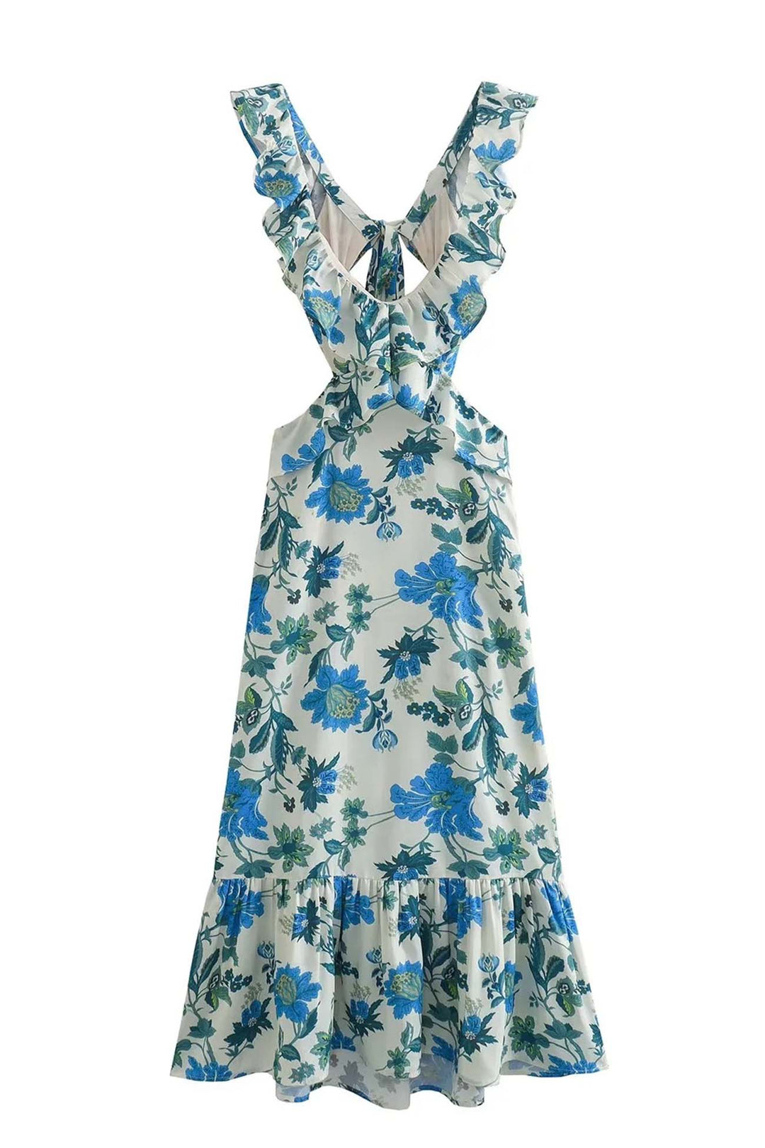 Azaria - Floral Ruffle Maxi Dress