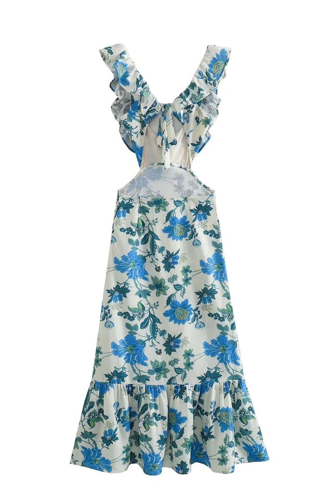 Azaria - Floral Ruffle Maxi Dress