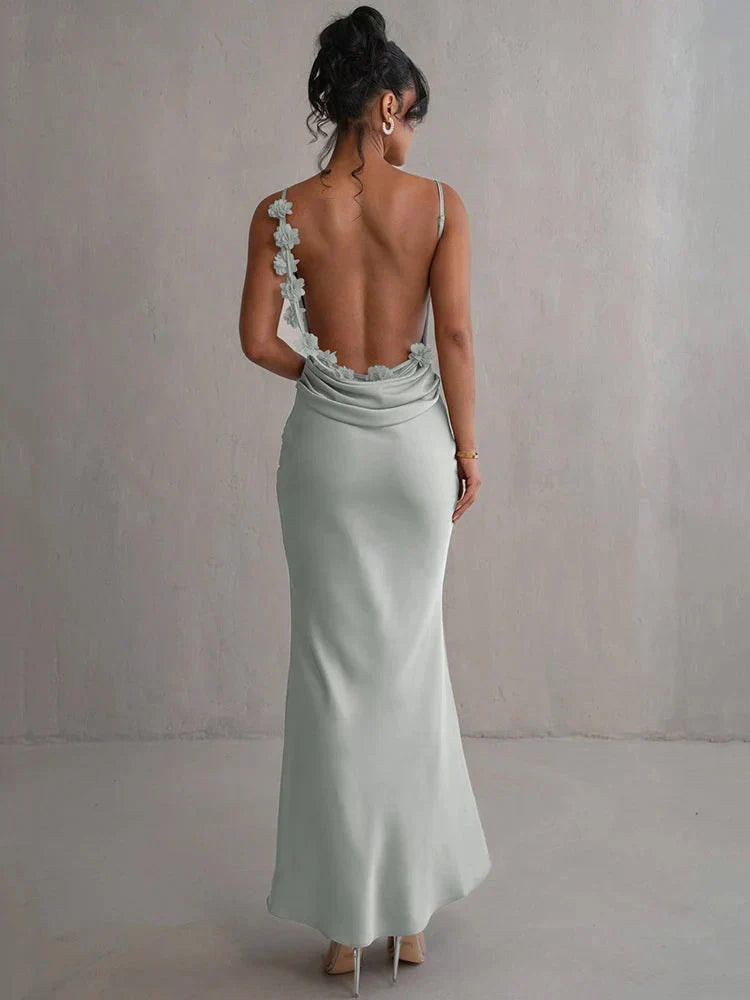 Cassiane - Satin Flower Dress