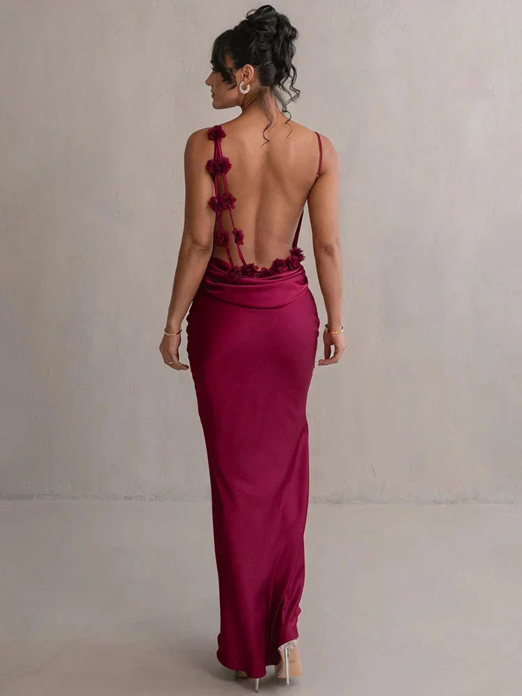 Cassiane - Satin Flower Dress