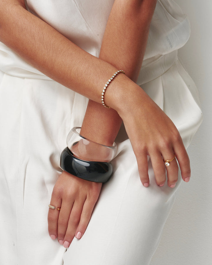 Black Sculpt Bangle