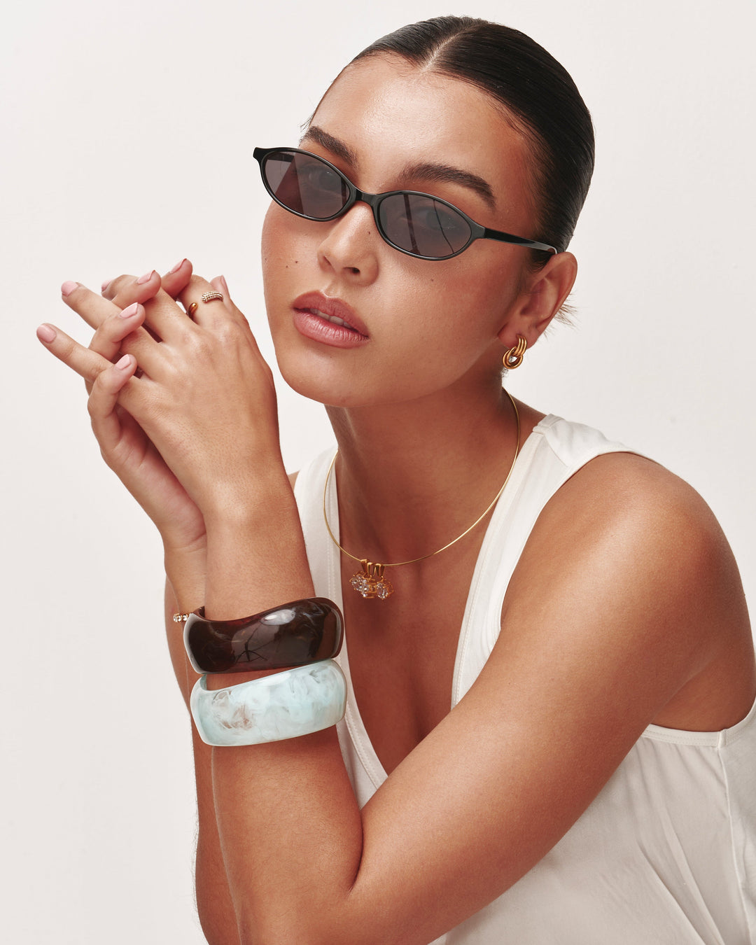 Blue Sculpt Bangle