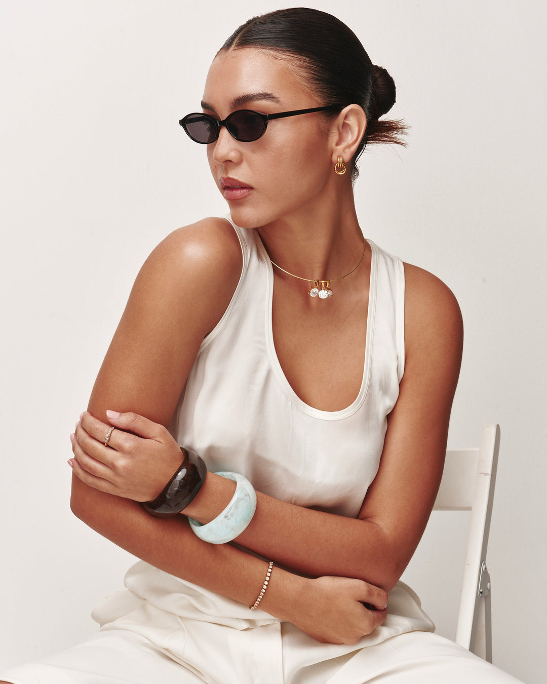 Blue Sculpt Bangle