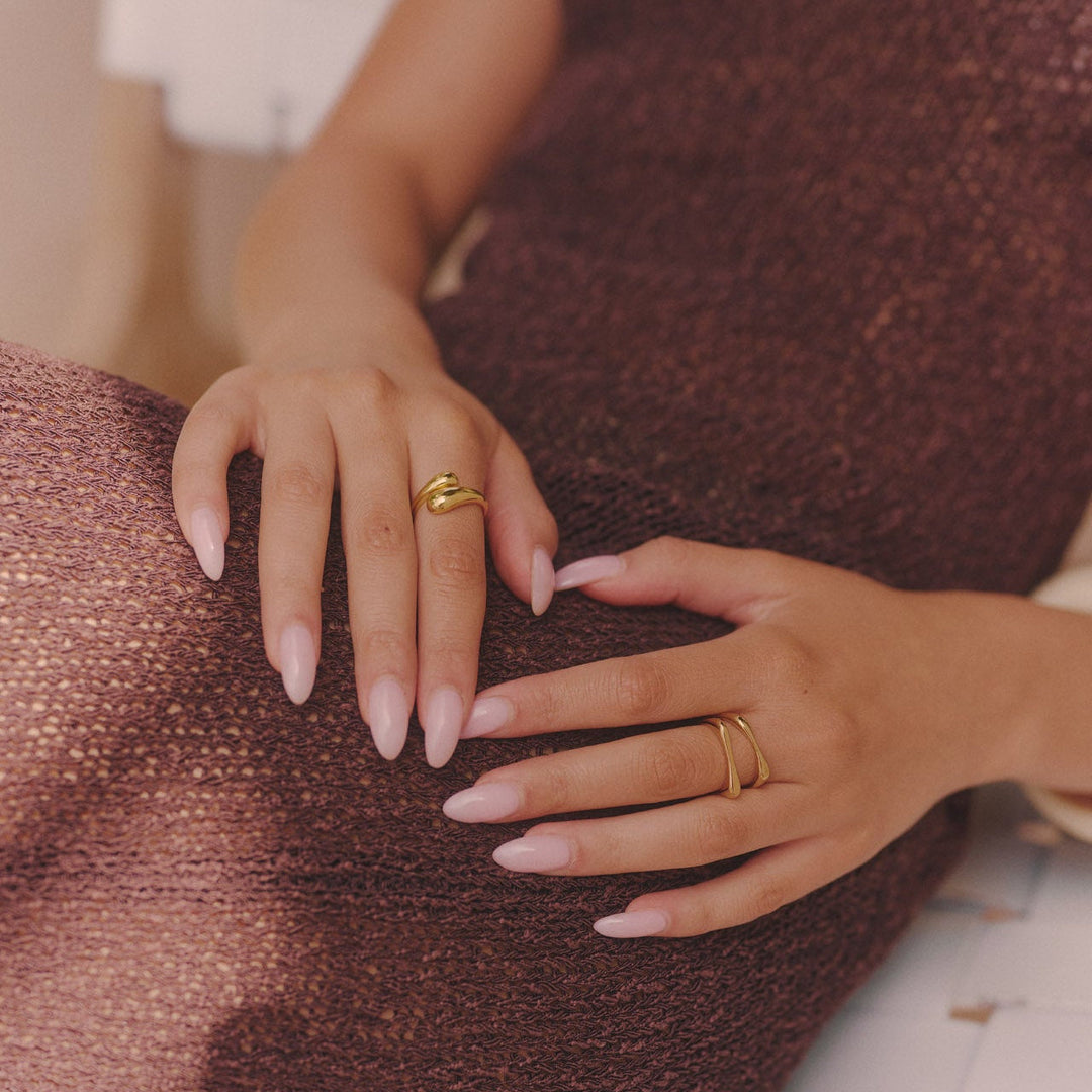 Square Stack Ring - Gold