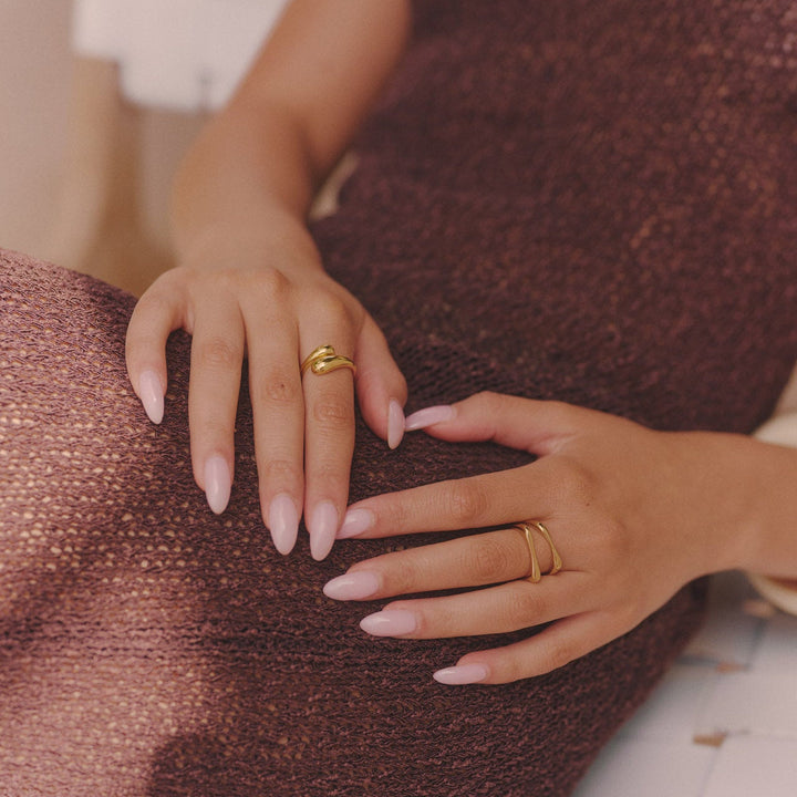 Square Stack Ring - Gold