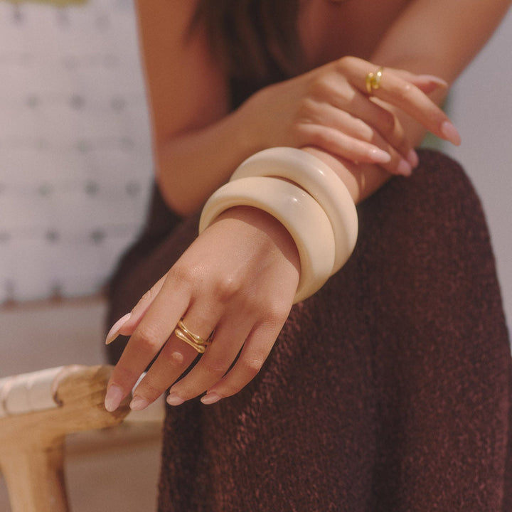 Square Stack Ring - Gold