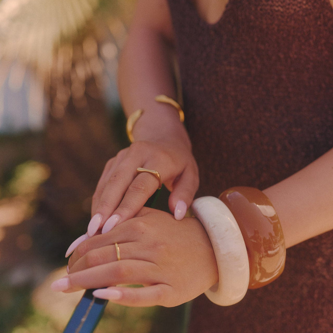 Square Stack Ring - Gold