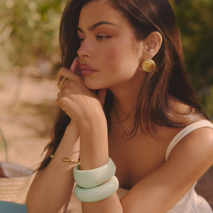 Mint Rounded Bangle