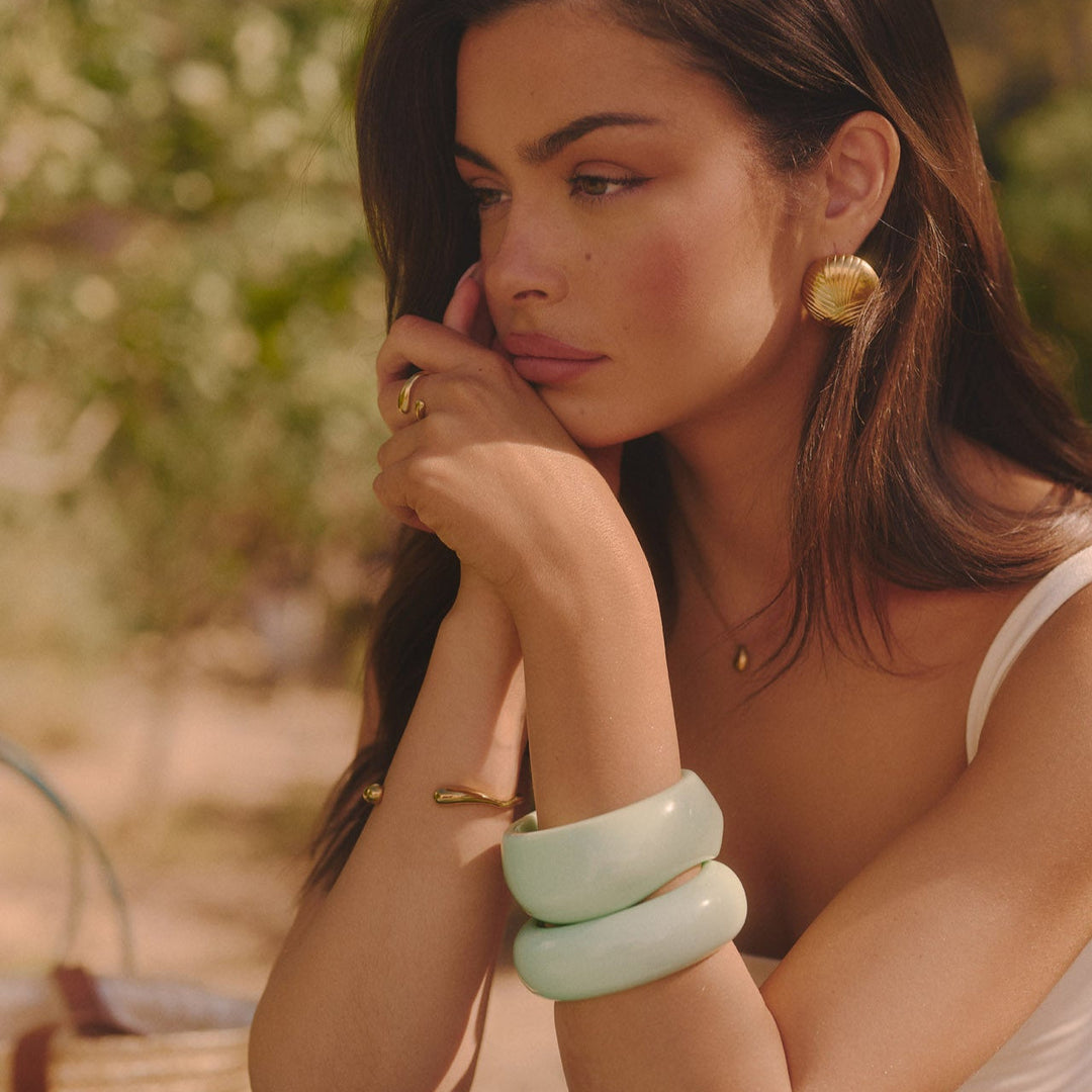Mint Sculpt Bangle