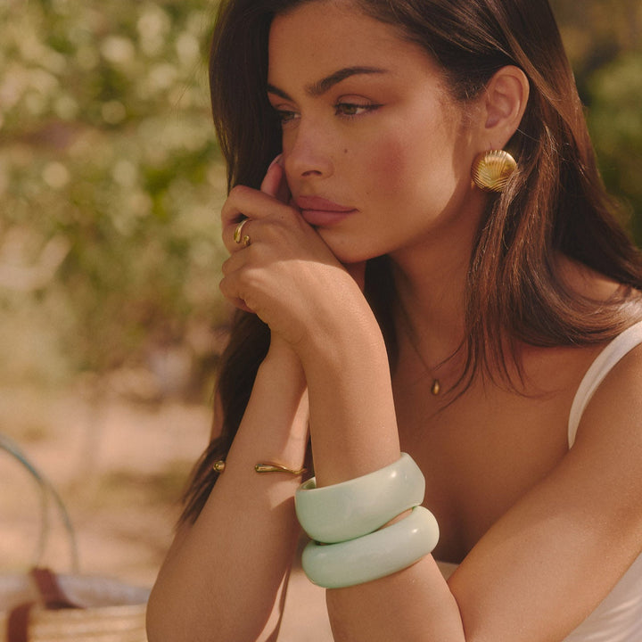 Mint Sculpt Bangle