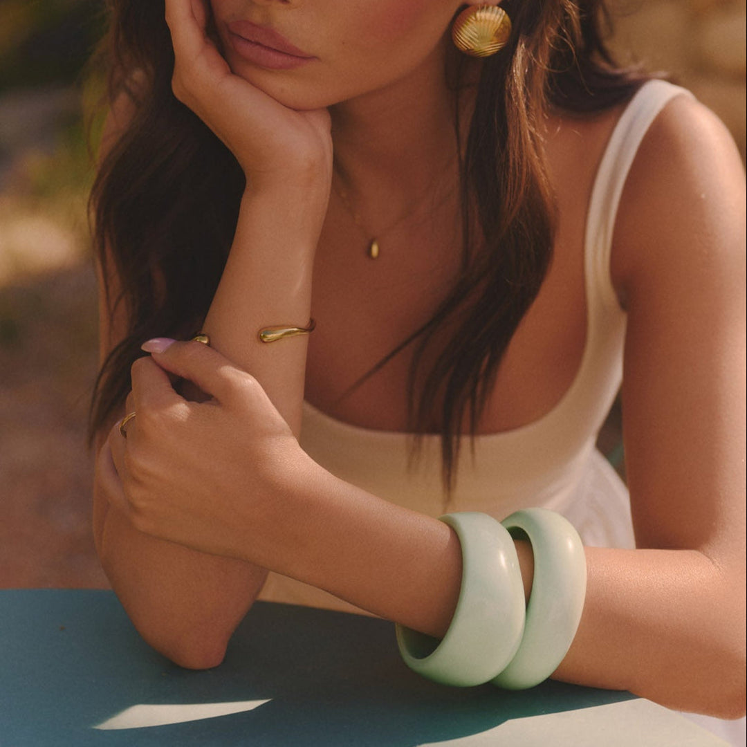 Mint Rounded Bangle