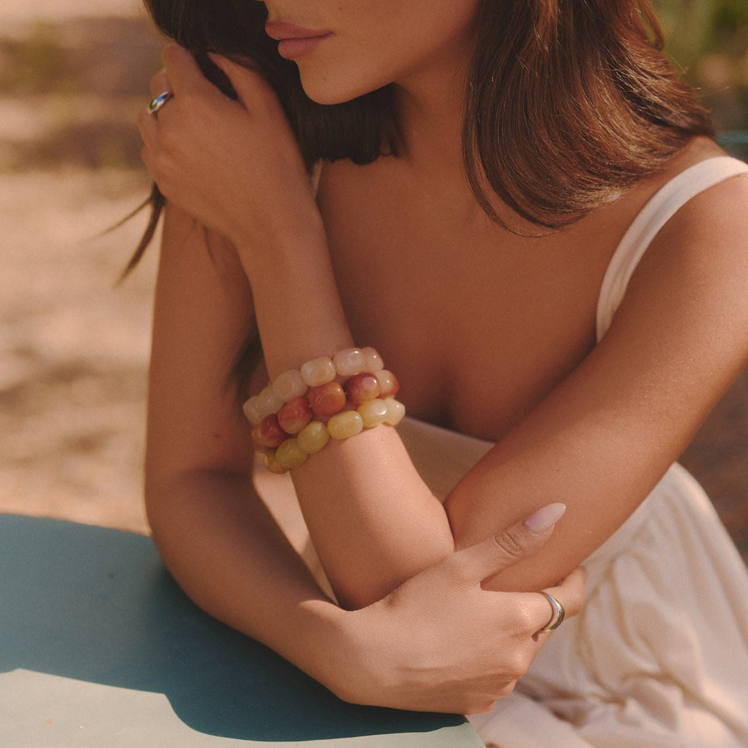 Wine Stone Bracelet