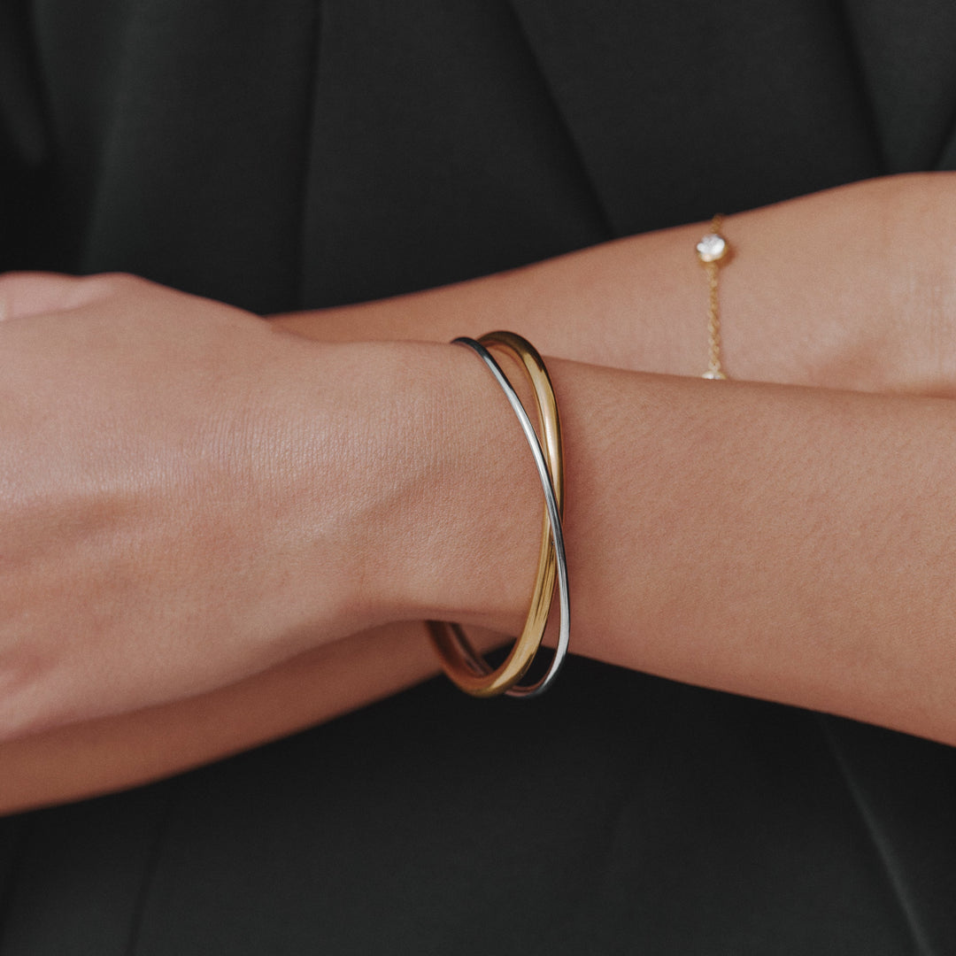 Two Tone Cuff Bangle