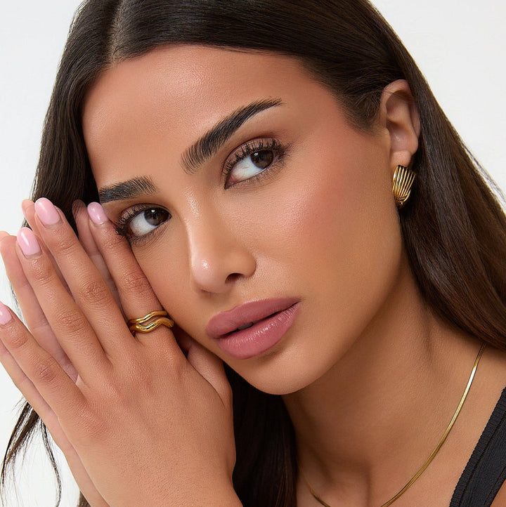 Mini Wave Ring - Gold