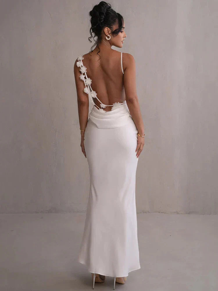 Cassiane - Satin Flower Dress