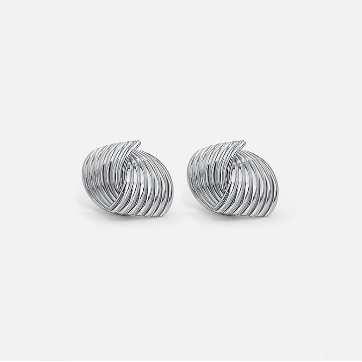 Twist Earrings - Silver